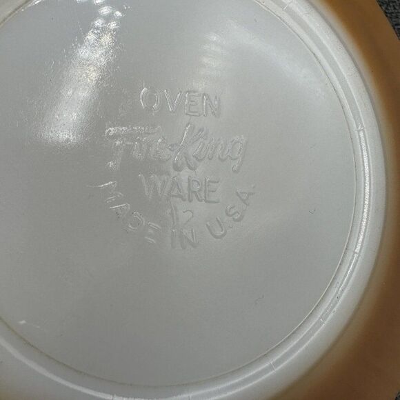 Fire King Peach Lustre Laurel Lot 4 Saucer Plates Anchor Hocking USA Vtg 1950s - Picture 8 of 12